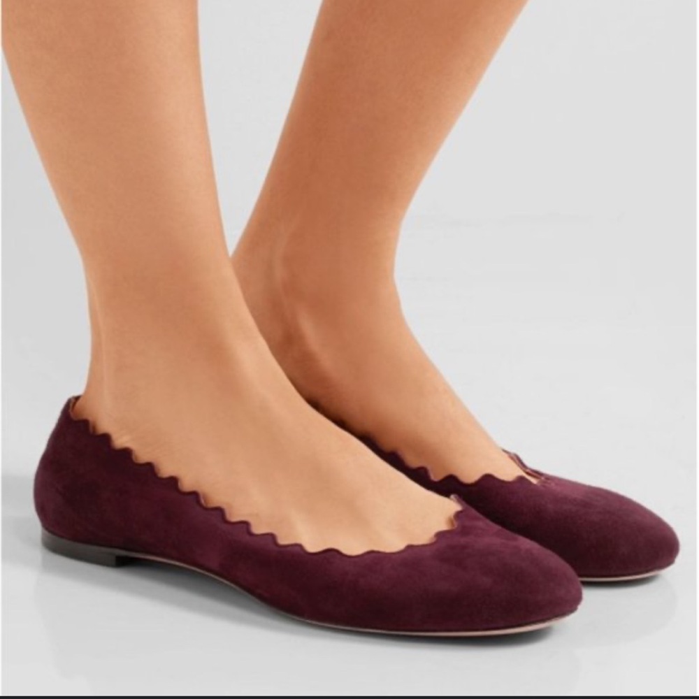 Chloe burgundy suede Women's Flats
